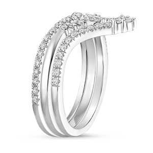 Crown Diamond Ring Stack