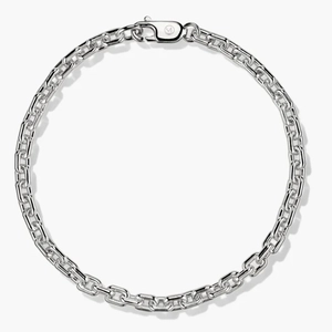 Trace Rectangle Chain Bracelet Sterling Silver