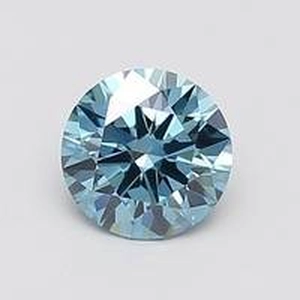 0.41 Ct. Fancy Vivid Blue Round Lab Created Diamond