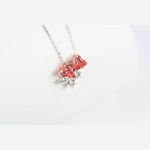 Pink Heart Diamond Necklace
