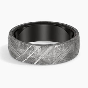 Meteorite and TungstenMagnus 7mm Wedding Ring