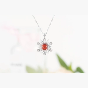 Red Radiant Diamond Ring/Necklace