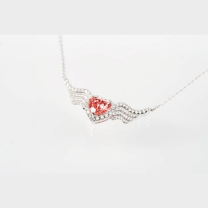 Red Heart Diamond Necklace