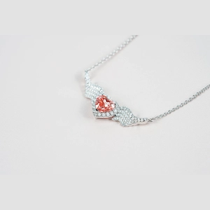 Red Heart Diamond Necklace