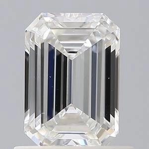 0.90 Carat Emerald Lab Created Diamond Super Ideal Cut • F Color • VS1 Clarity