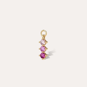 Gradient Mosaic Gemstone Hoop Charm