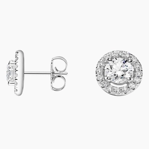 18K White GoldLab Grown Diamond Halo Stud Earrings (1 7/8 ct. tw.)