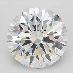 3.43 Carat Round Lab Created Diamond Super Ideal Cut • F Color • VVS2 Clarity