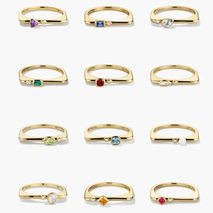 Puzzle Stacking Ring 18k Gold Vermeil