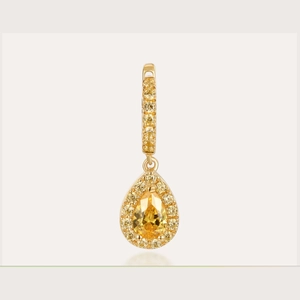 Halo Diamond Drop Earrings