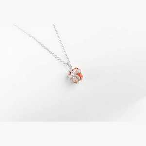 Pink Radiant Diamond Necklace