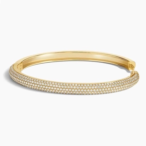 14K Yellow GoldLab Diamond Tube Bangle Bracelet (2 3/8 ct. tw.)