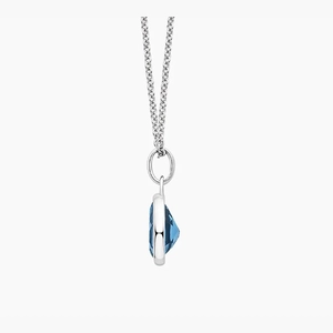 Teardrop London Blue Topaz Pendant in Silver