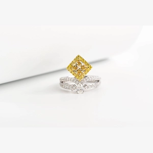 Yellow Princess Diamond Ring