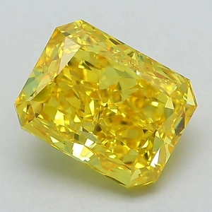 2.51 Ct. Fancy Vivid Yellow Radiant Lab Grown Diamond