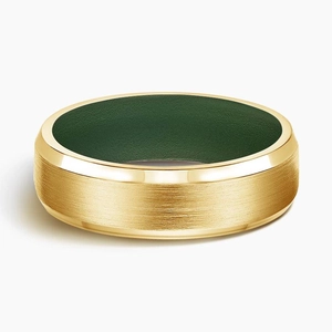 Beveled Edge Matte Green Cerakote 6.5mm Wedding Ring