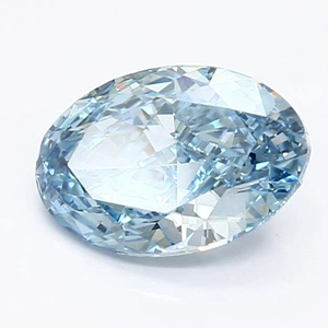 1.28 Ct. Fancy Vivid Blue Oval Lab Grown Diamond