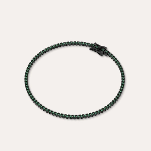 Classic Green Diamond Tennis Bracelet, 1.5mm