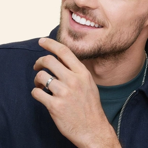 Apollo Black Diamond 4.5mm Wedding Ring