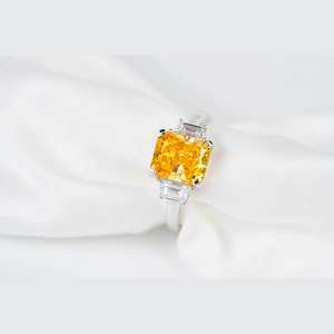 Yellow Radiant Diamond Ring