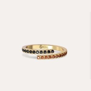 'Halloween' Entwine Gemstone Open Ring