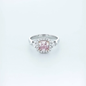 Round Pink Diamond Ring