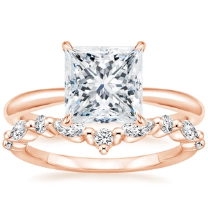Freesia Ring with Curved Versailles Diamond Ring