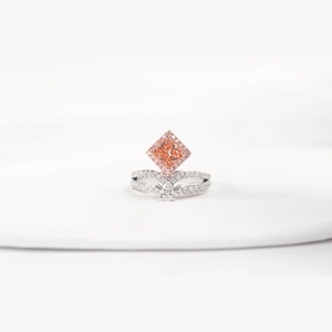 Pink Princess Diamond Ring