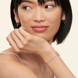 Diamond Drop Huggie Earrings