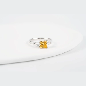 Yellow Princess Diamond Ring