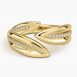 Jane Goodall Olive Branch Lab Diamond Ring (1/8 ct. tw.) in 14K Yellow Gold