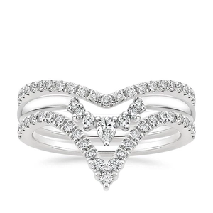Crown Diamond Ring Stack