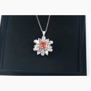 Red Radiant Diamond Ring/Necklace