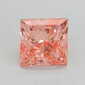 2.78 Ct. Fancy Vivid Pink Princess Lab Created Diamond