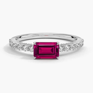 Beatrice Lab Grown Ruby and Diamond Ring