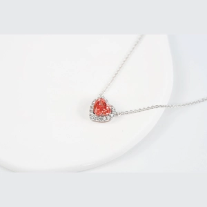 Red Heart Diamond Necklace