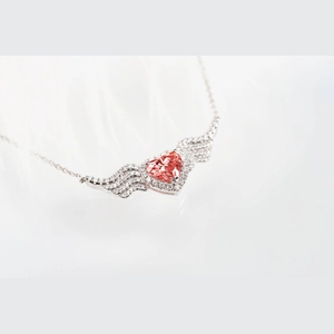 Red Heart Diamond Necklace
