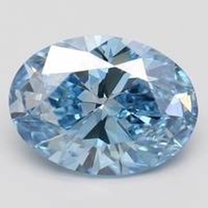4.0 Ct. Fancy Vivid Blue Oval Lab Created Diamond