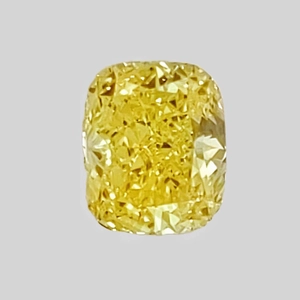1.23 Ct. Fancy Vivid Yellow Cushion Lab Created Diamond