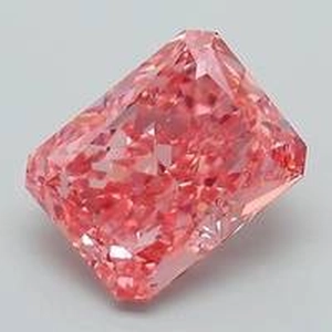 3.54 Ct. Fancy Vivid Pink Radiant Lab Created Diamond