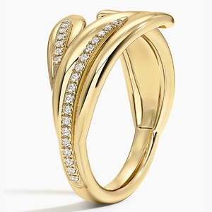 Jane Goodall Olive Branch Lab Diamond Ring (1/8 ct. tw.) in 14K Yellow Gold