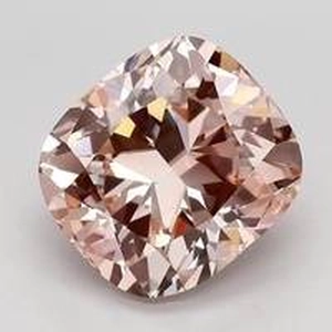 5.04 Ct. Fancy Pinkish Orange Cushion Lab Created Diamond