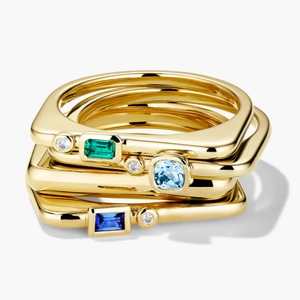Puzzle Stacking Ring 18k Gold Vermeil