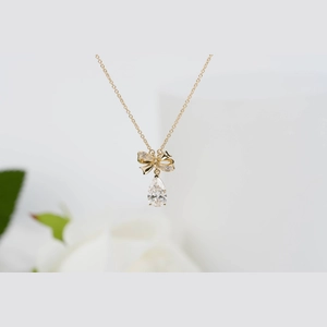 Pear Diamond Necklace