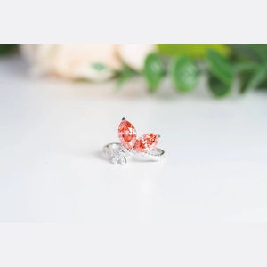 Red Marquise Diamond Ring