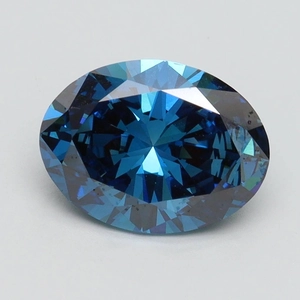 2.50 Ct. Fancy Vivid Blue Oval Lab Created Diamond