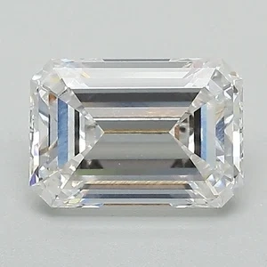 1.56 Carat Emerald Lab Created Diamond Super Ideal Cut • F Color • VVS2 Clarity