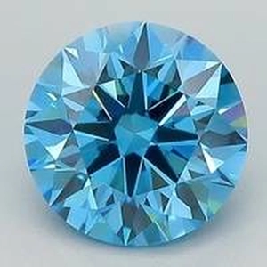 1.5 Ct. Fancy Vivid Blue Round Lab Created Diamond