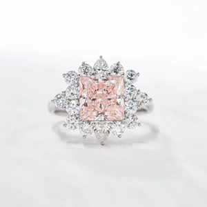 Princess Pink Diamond Ring