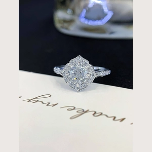 Classic Flower Cushion Diamond Ring